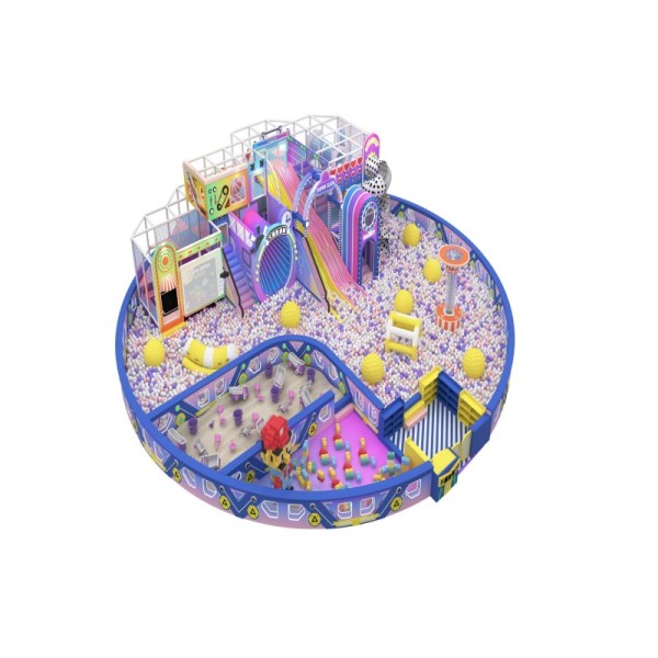 Dream Neon Indoor Mall Playground Atrium Arcade Ocean Ball Integrated for Kids