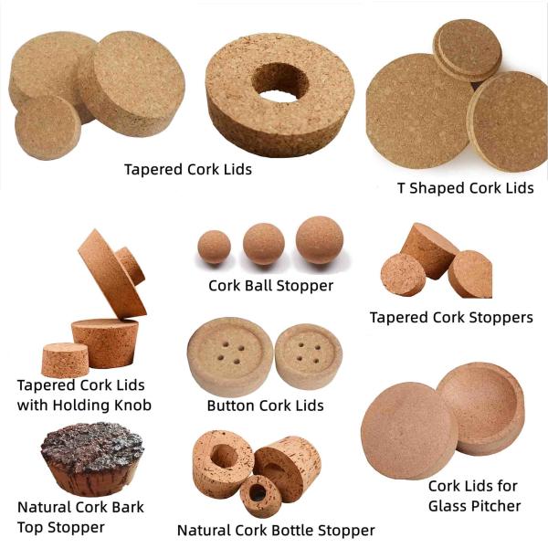Damp Proof Heat Resistant Natural Cork Lids Bottle Wine Cork Stoppers