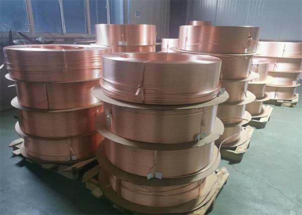 Non Alloy Cu DHP Wound Copper Coil , Finned Tube Coils For Heat Interchanging Field
