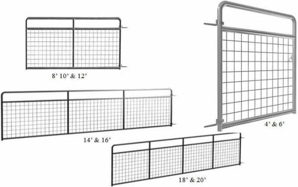 Fully Welded Cattle Corral Panels 4- Rail Livestock Metal Fence Panels