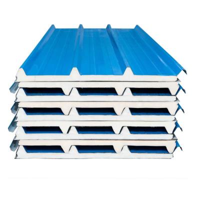 Painel Sandwich de telhado metálico com material de núcleo de poliuretano PPGI e PU