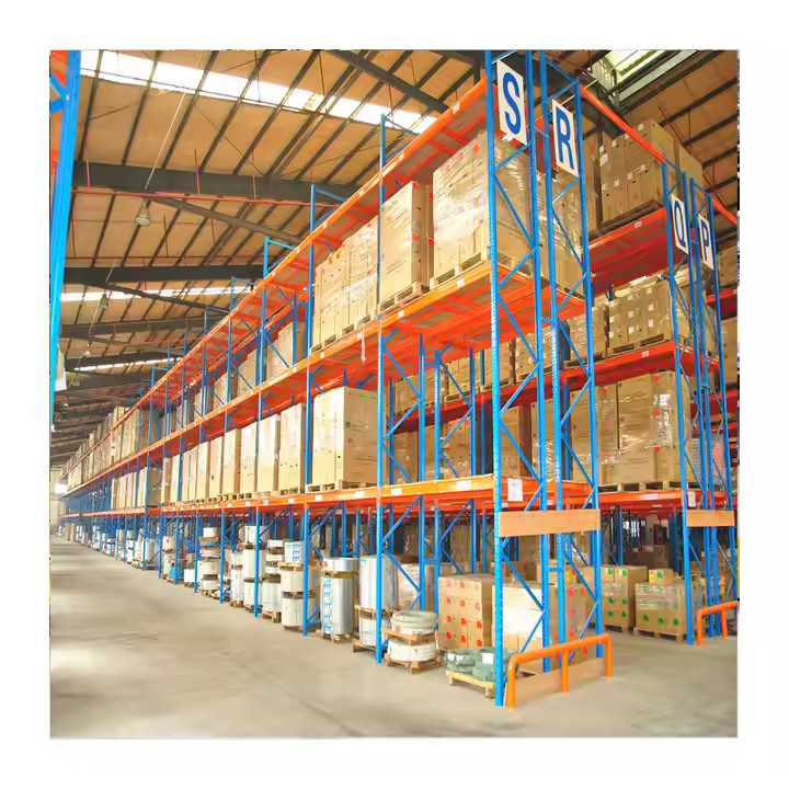 BLUE&Orange Metal Pallet Racking Steel Warehouse Pallet Rack 4000kg Capacity Storage