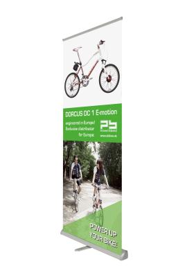Portable Retractable Exhibition Banners , Advertising Collapsible Banner Stand