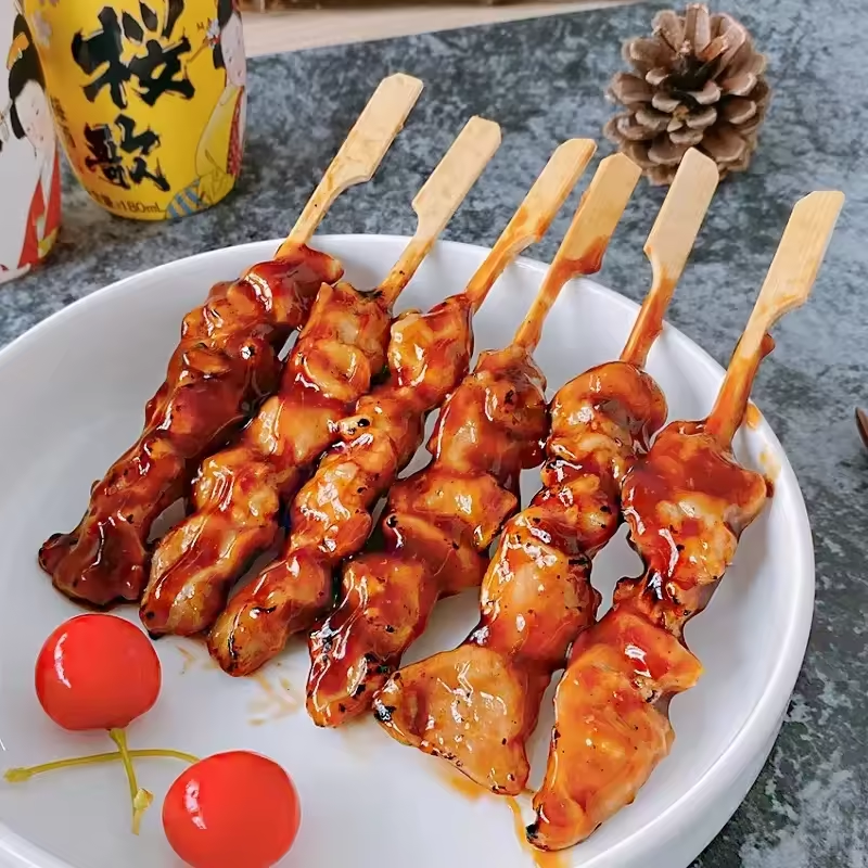 Frozen Japanese Cooked Charcoal Grilled Chicken Meat Skewers Yakitori