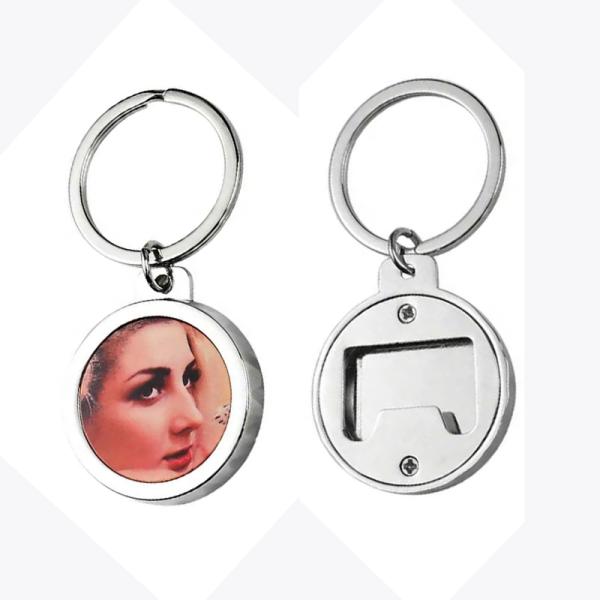 Décapsuleur de bouteille de bière personnalisé avec porte-clés, sublimation, décapsuleur en métal avec porte-clés