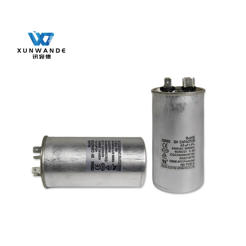 CBB65 45uF 450v Моторный конденсатор переменного тока ROHS C-класс 3000 часов SH S2
