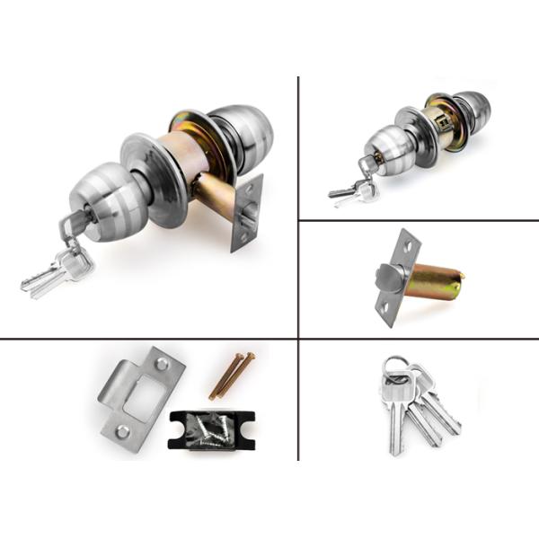 Сферный / цилиндрический шарообразный дверной замок из нержавеющей стали для входной двери