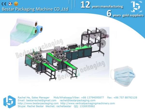 China disposable mask machine, medical Ear-loop mask making machine