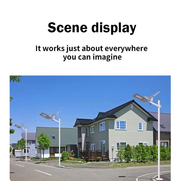 600W Solar Street Lights Outdoor 60000 Lumens Motion Sensor And Remote Control