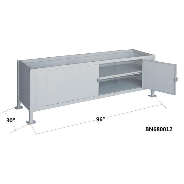 Padlock Hasp Cabinet Work Benches , Laboratory Work Benches 28 -34 Inch Height