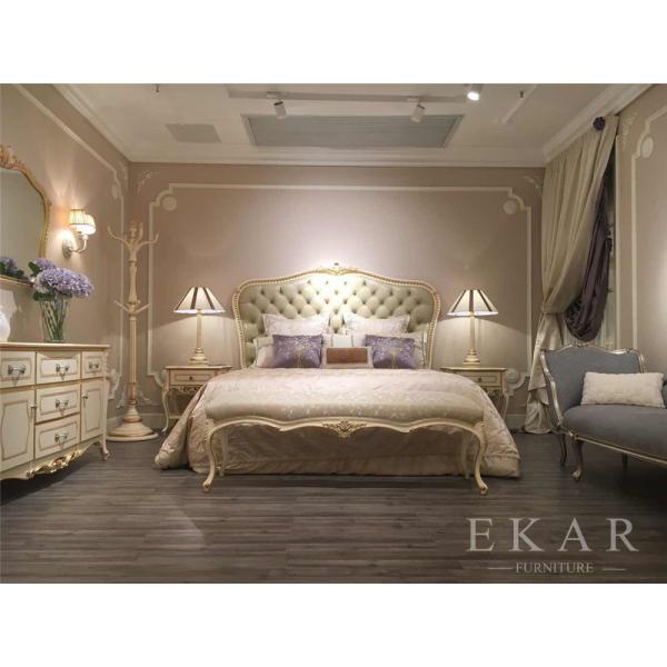 Modern bed Bedroom set Kingbed Solid wood Bed New Classic Style night stand FB-188