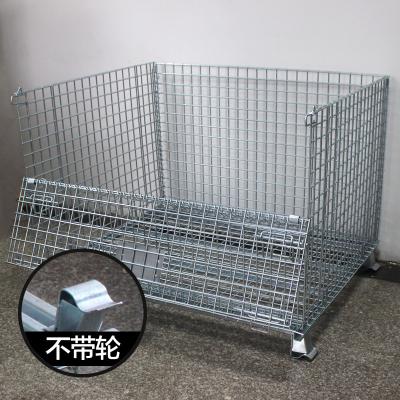 Produtos dobráveis industriais galvanizados mergulhados quentes do recipiente do fio, escaninhos empilháveis da rede de arame