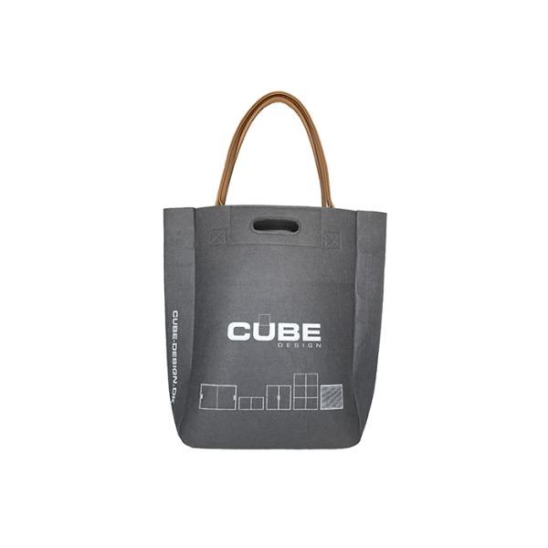 Leather Non Woven Polyester Tote Bags SEDEX Approval Non Woven Shopper