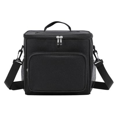 Custom Insulated Lunch Bags 10.5L Leakproof Freezable Cooler Bag With Adjustable Shoulder Strap For Kids / Adults Black