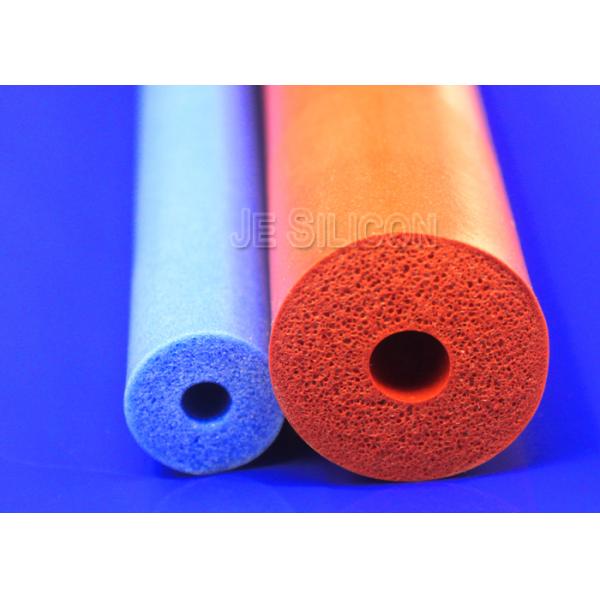 Thermal Insulation Silicone Foam Tube Buffed Surface 4-80mm Wall Thickness