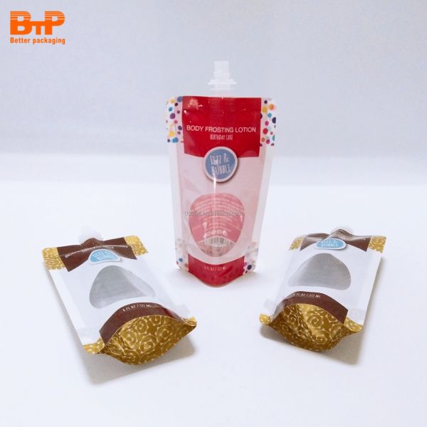 Customized 500pcs 1000pcs Low MOQ Aluminum Foil Packaging Refill Liquid Fruit Juice Plastic Spout Pouches Bags for Drinks