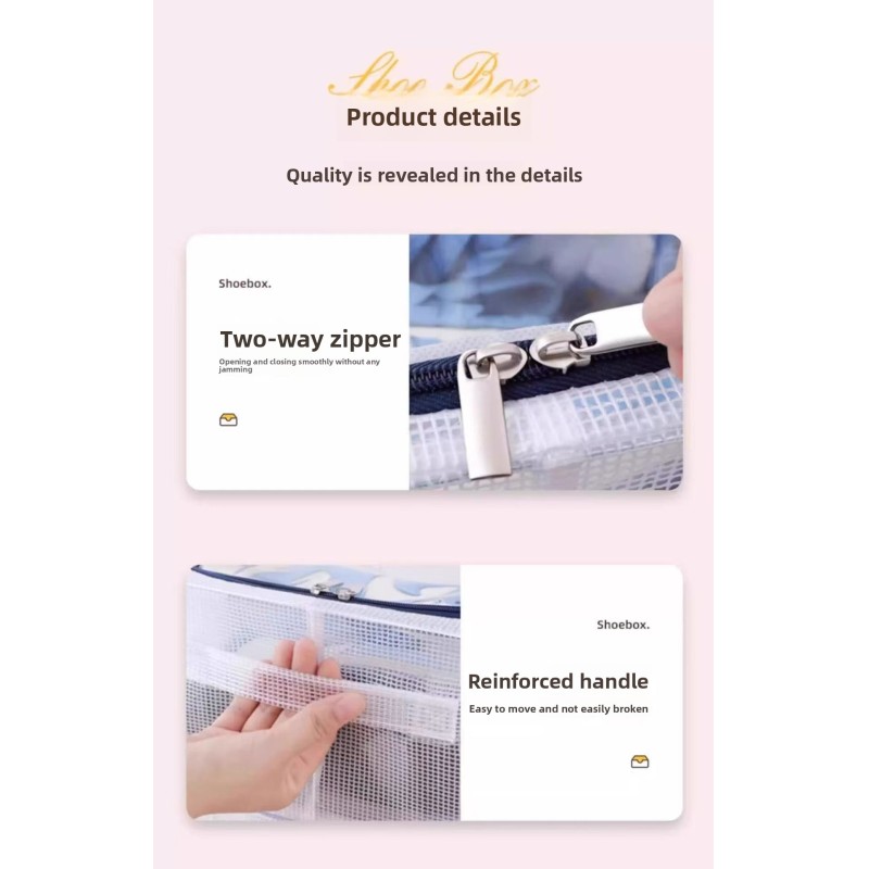 Factory Wholesale Plastic Foldable Transparent Dustproof Shoe Storage Cabinet Portable Shoe Box for Home
