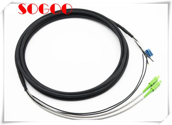 Cabo de fibra PDLC-DLC CPRI LC Duplex Armored SM à prova d'água 7,0 mm jumper de fibra óptica