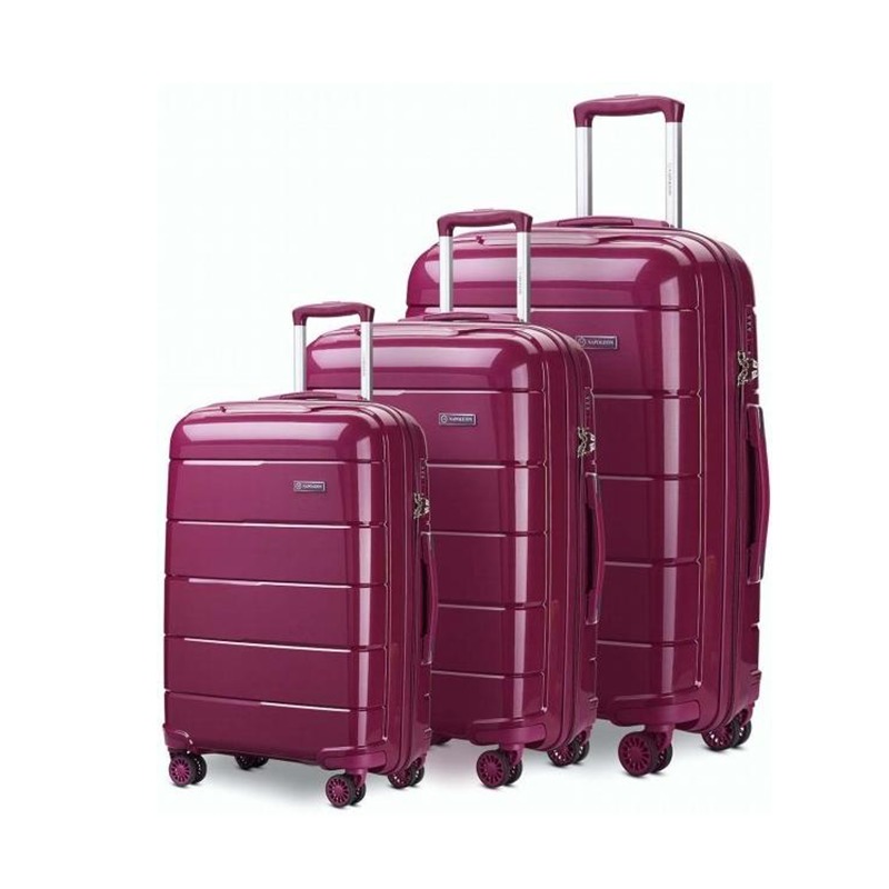 Luxury Polypropylene Luggage Bags Zipper Closure Vintage Tsa Lock Suitcase 20in
