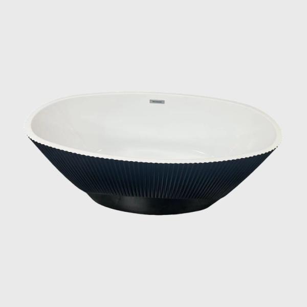 CUPC Grande baignoire à coin noir acrylique moderne douche 1600mm