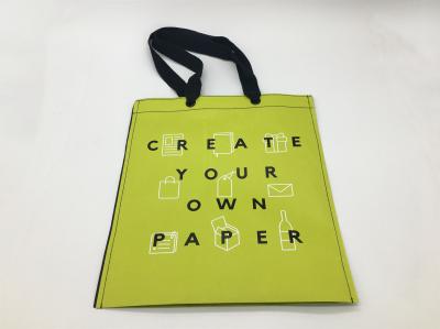Recyclable Green Hand Sewn Paper Bags / 35x40cm Sewn Open Mouth Paper Bags