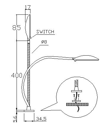 Living Room Flexible LED Bed Headboard Reading Lights LED Desk Lamp LED CNC Machine Light 1-