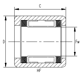 HF Series 35mm Needle Roller Bearings For Indexing