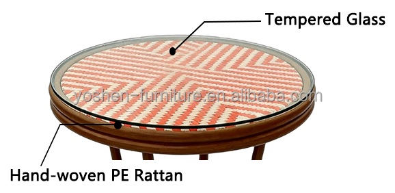 All Weather Portable Outdoor Coffee Table Compact Folding Design for Hotel Balcony Bistro