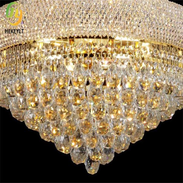 Estilo clásico moderno de lujo de Crystal Led Clear Pendant Light