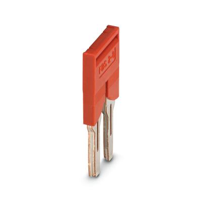 Phoenix Contact 3030284 2 Position Red Plug-in Jumper with 8.2 mm Pitch for Din Rail Terminal Blocks