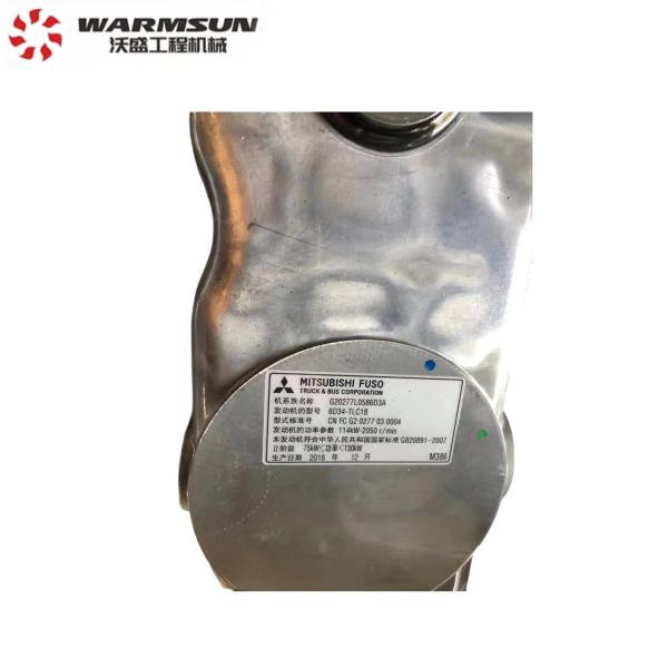 Original 60162105 Mitsubishi 6D34-TLC1B Excavator Motor Assy para Venda