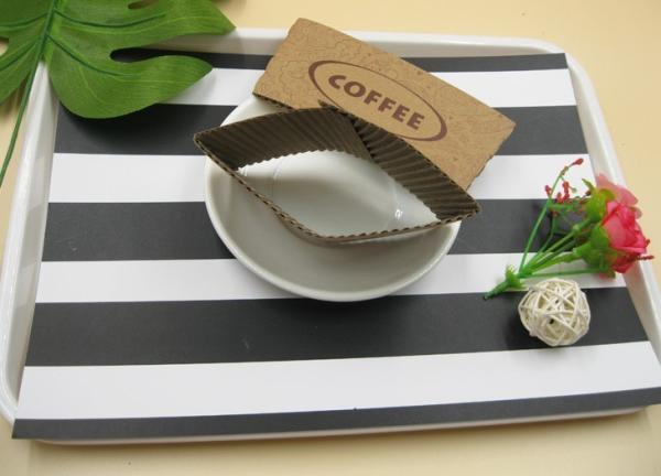 16 / 20oz Hot Coffee Paper Cup Sleeves odorless With Logo FSC Certification