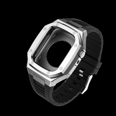 TPU Band SS316L Luxury Metal Apple Watch Case 44mm Corrosion Resistance For Series4/5/6/SE