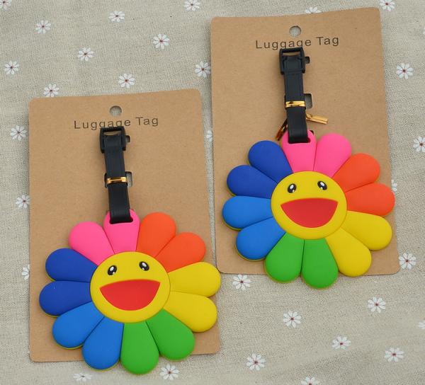2018 factory promotion pvc rubber luggage tag best selling custom luggage tag OEM