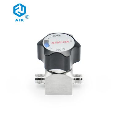 Low Pressure Manual Stainless Steel Diaphragm Valve 1/4in 150psi For Nitrogen Oxygen Helium