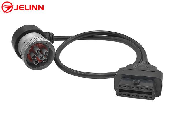 Right Angle J1708 6 Pin Connector to OBD 2 Connector Cable for Diagnosing Devices or Trackers