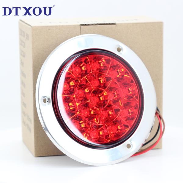 Auto Tail Lamp Truck LED Rear Tail Light Red round trailer Stop light Tail Turn signal light