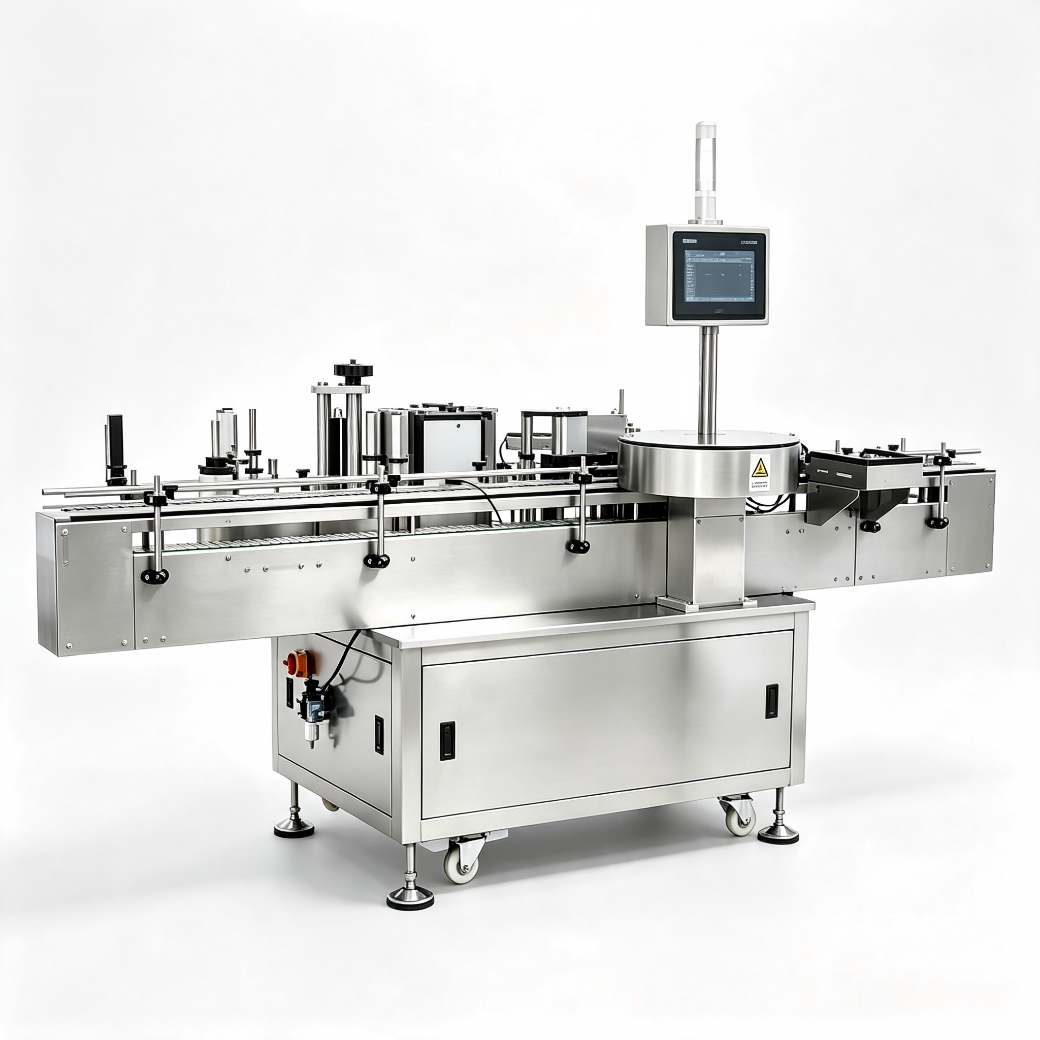 High Accuracy Automatic Flat Labeling Machine 30–100 Pcs/Min For Industrial Packaging