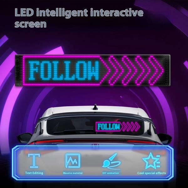 Smart Car Sticker 120x595mm RGB Dynamic LED Truck Demon Eye Light For Outdoor Smart Display IP65 Rated