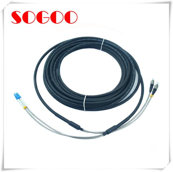 100m Optical Cable Assembly / DLC / DLC / GYFJH / 2 Core Outdoor Protected Branch Cable