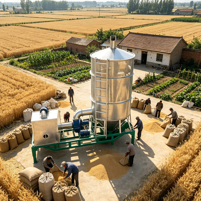 Hot Sale Small Grain Dryer Machine Rice Wheat Grain Dryer Grain Processing Machinery Gas Corn Mobile Grain Dryer