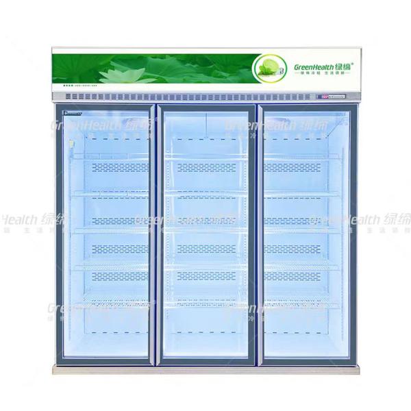 Commercial Beverage Refrigerator Glass Door Cooler With Cubigel Inverter Compressor