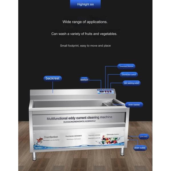 220v/380v Multifunctional Cleaning Ionized Ozone Decomposition Vegetable Washing Machine