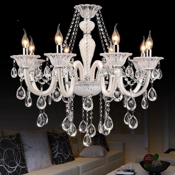 White contemporary chandelier dining room Kitchen light fixtures (WH-CY-15）