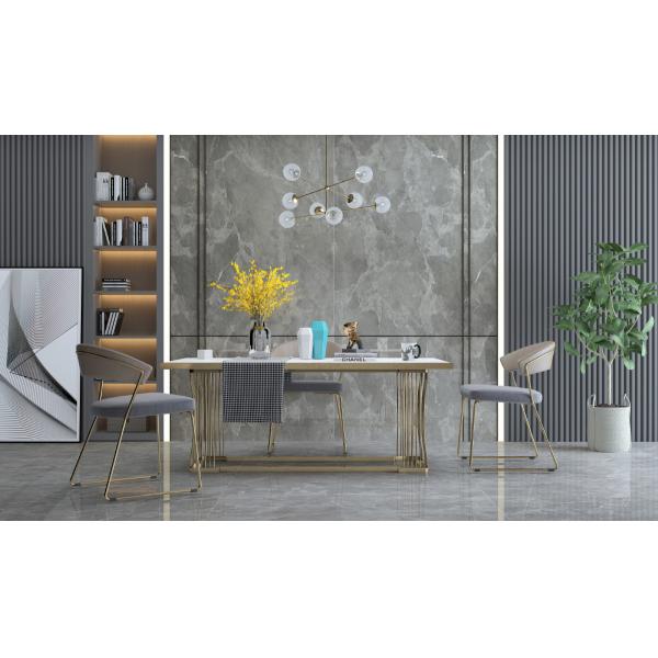 Indoor Bathroom Big Size Polished Glazed Grey Ceramic Floor Tile