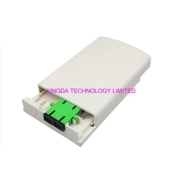2 Core Mini FTTH Fiber Optic Distribution Wall Outlet Faceplate ABS Plastic White