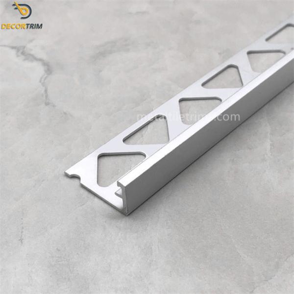 Brush Bright Bronze 10mm Aluminum Tile Edge Trim Straight Edge External Corner Metal
