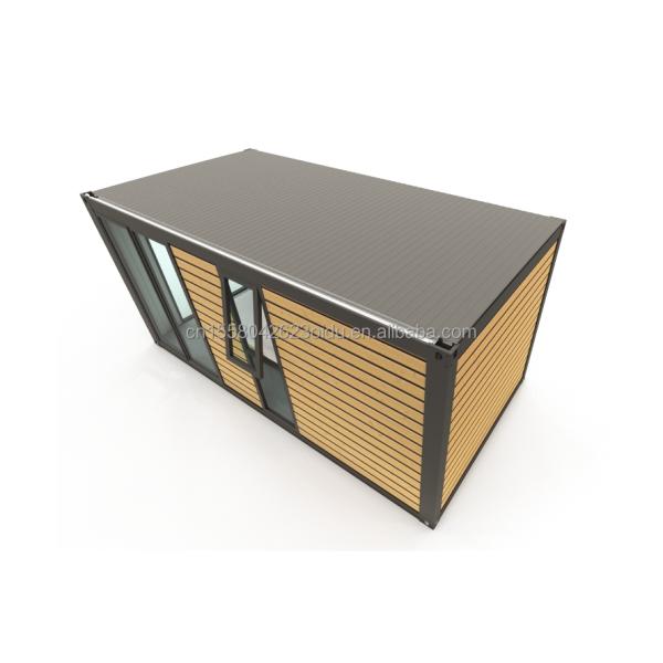 Chambres préfabriquées de conteneurs de 20 pieds 40 pieds Design moderne Chambres préfabriquées de couleur en bois pour couples Familles Hôtels en plein air