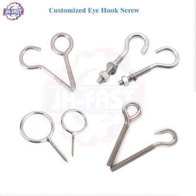 Salt Spray Test Binding Head Metal Screw Eye Hook Self Tapping Wood Screws for Customized Hanging