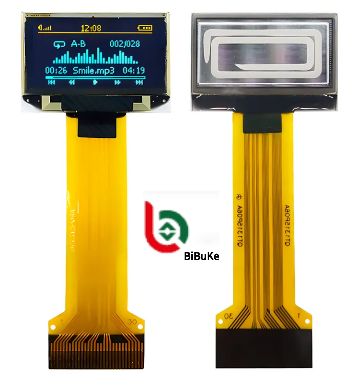 0.96 Inch 128x64 Dot Matrix OLED Display with ZIF Connector and SPI I2C Interface